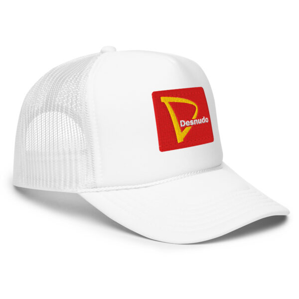 CAFE DESNUDO EMBROIDERED LABEL LOGO FOAM TRUCKER HAT - Image 8