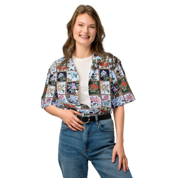 J’ADORE TILES BUTTON DOWN SS T-SHIRT - Image 2