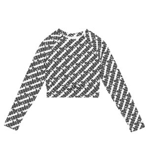 MONTAGNE WHITE/BLACK LS CROP T-SHIRT