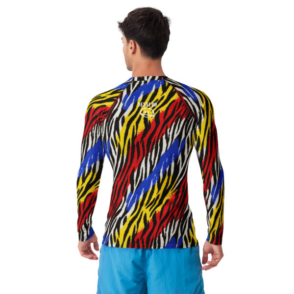 REVUELTA PRIMARY ZEBRA PRINT LS RASH GUARD SHIRT - Image 3