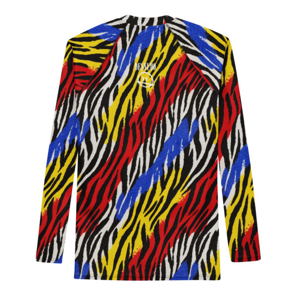 REVUELTA PRIMARY ZEBRA PRINT LS RASH GUARD SHIRT - Image 4