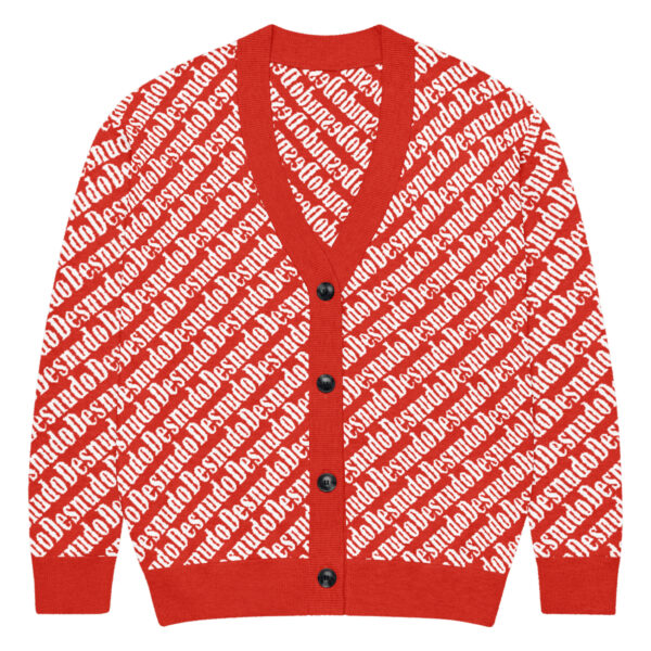MONTAGNE RED/WHITE KNITTED CARDIGAN - Image 13