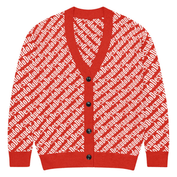 MONTAGNE RED/WHITE KNITTED CARDIGAN - Image 9