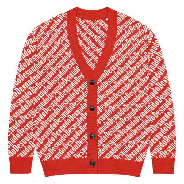 MONTAGNE RED/WHITE KNITTED CARDIGAN - Image 7