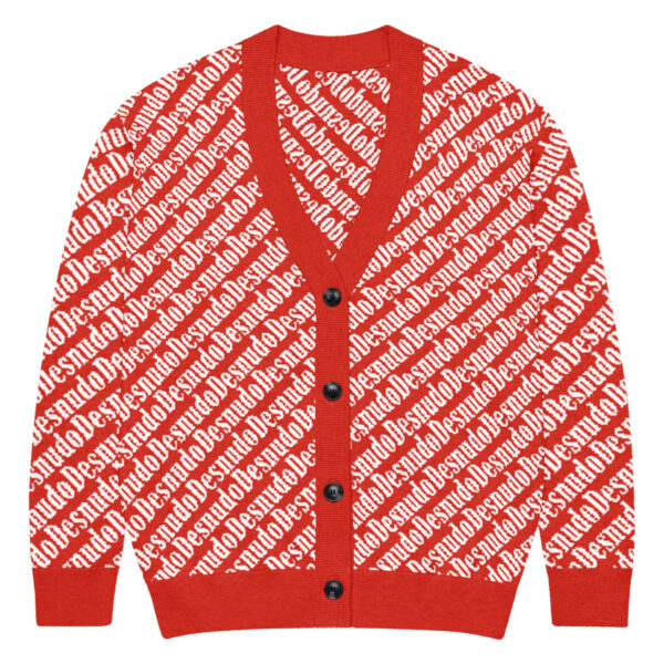 MONTAGNE RED/WHITE KNITTED CARDIGAN - Image 5