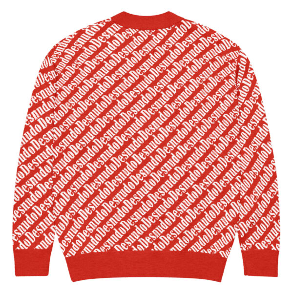 MONTAGNE RED/WHITE KNITTED CARDIGAN - Image 4
